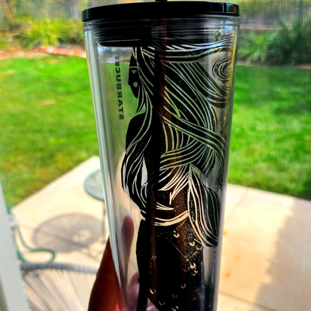 Starbucks Clear Pike Place Black Siren Tumbler